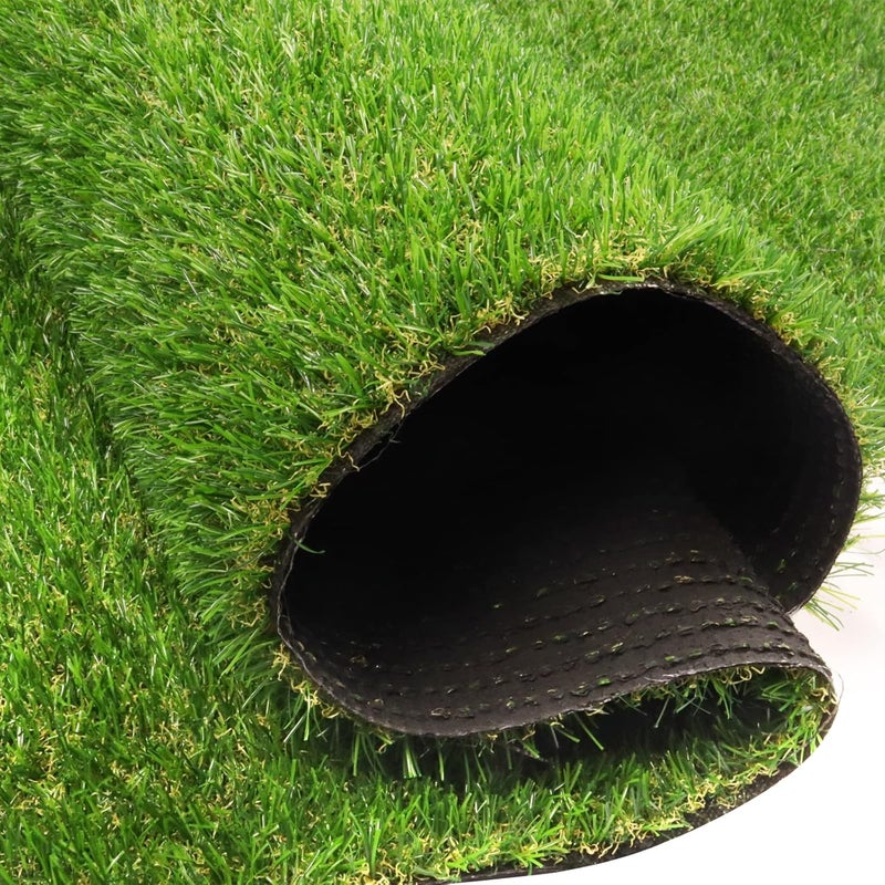 Heyroll Artificial Turf Grass Indoor Outdoor 4ft 11in x 8 ft, 0.8 inch Realistic Synthetic Fake Grass, Artificial Lawn Rug Dog Pets Mat, Turf Carpet for Patio Landscape Backyard, Custom Size - Image 1